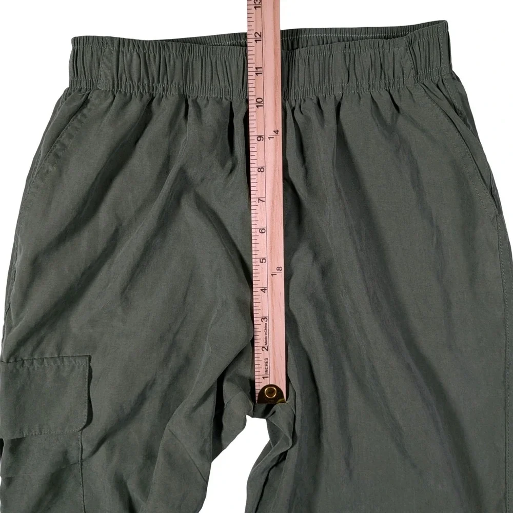 Love Poem by Block Green Wide Leg Cargo Pants Utility Gorpcore Streetwear Sz S